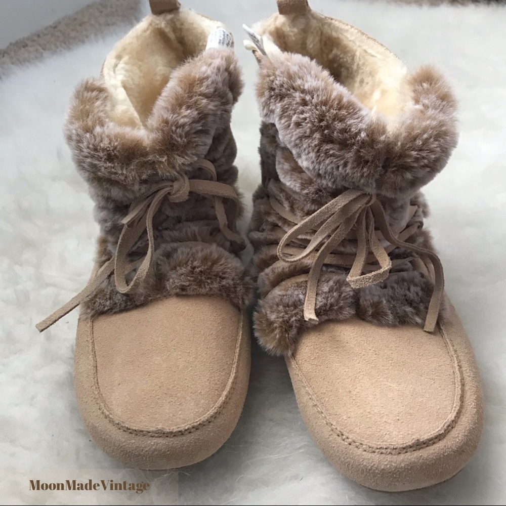 NEW✨Lucky Brand 🍀 Fur slippers